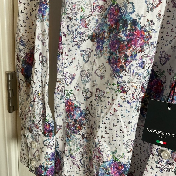 MASUTTO TOM/05 LONG SLEEVE BUTTON DOWN SHIRT Size small - Picture 7 of 10